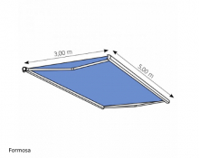 Banne de terrasse Formosa dimensions max